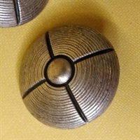 oxyderet sølvfarvet metal knap enkelt mønster genbrug